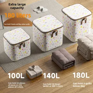 Clothes Storage Box Cartoon Cute Moisture-Proof Large Capacity Toy Storage Box Wardrobe Quilt Organizing Storage Box