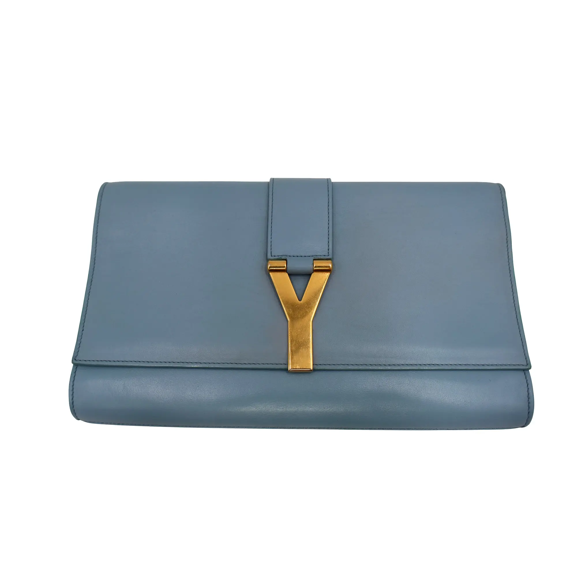 Pre-owned Yves Saint Laurent leather Clutches & Wristlets YSL Classic Y Ligne Clutch Bag (RW0011)