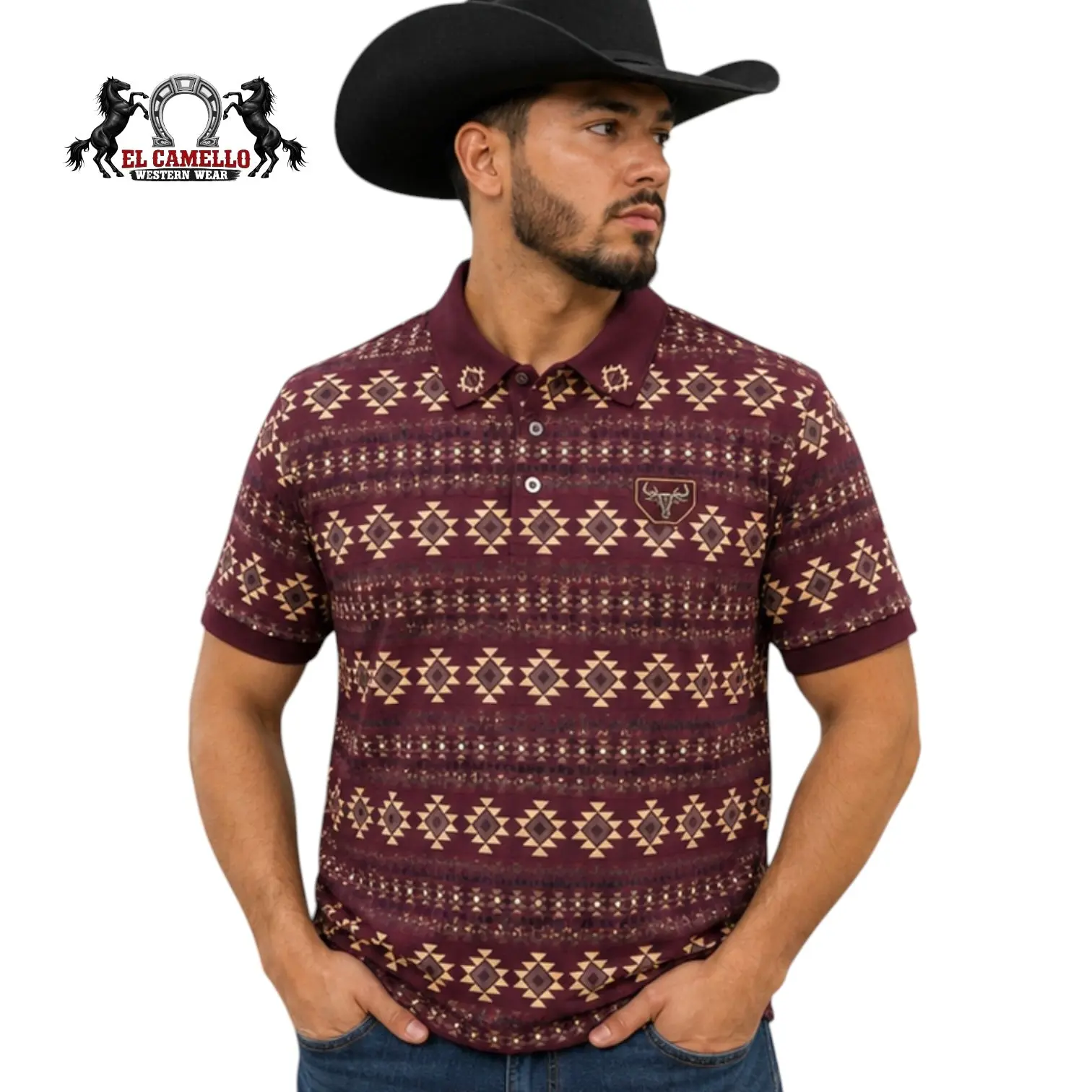 Platini JPS11470 Men’s Burgundy Short Sleeve Knit Shirt