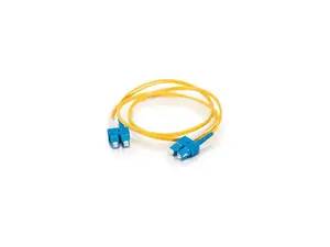 C2G 18575 OS2 Fiber Optic Cable - SC-SC 9/125 Duplex Single-Mode PVC Fiber Cable, Yellow (32.8 Feet, 10 Meters)