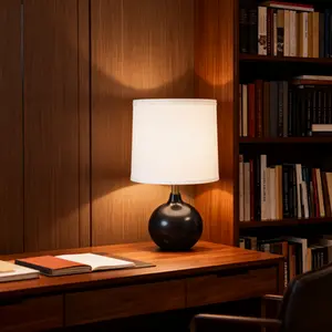 Table Lamp for Bedroom, Modern Classic Ceramic Lamp for Living Room, Small Table Lamps for Nightstand & End Table