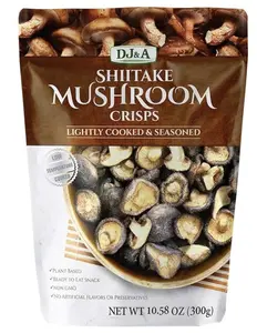 DJ&A Shiitake Mushroom Crisps - Lightly Cooked and Seasoned 10.28 Ounce (10.58 Ounce) Snack Snack