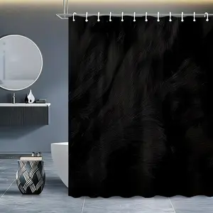 Luxurious Velvet Bathroom Set, Waterproof Shower Curtain, Non-Slip Mat, Toilet Seat Cover, Easy Clean, Minimalist Bath Decor, Shower Curtain Sets