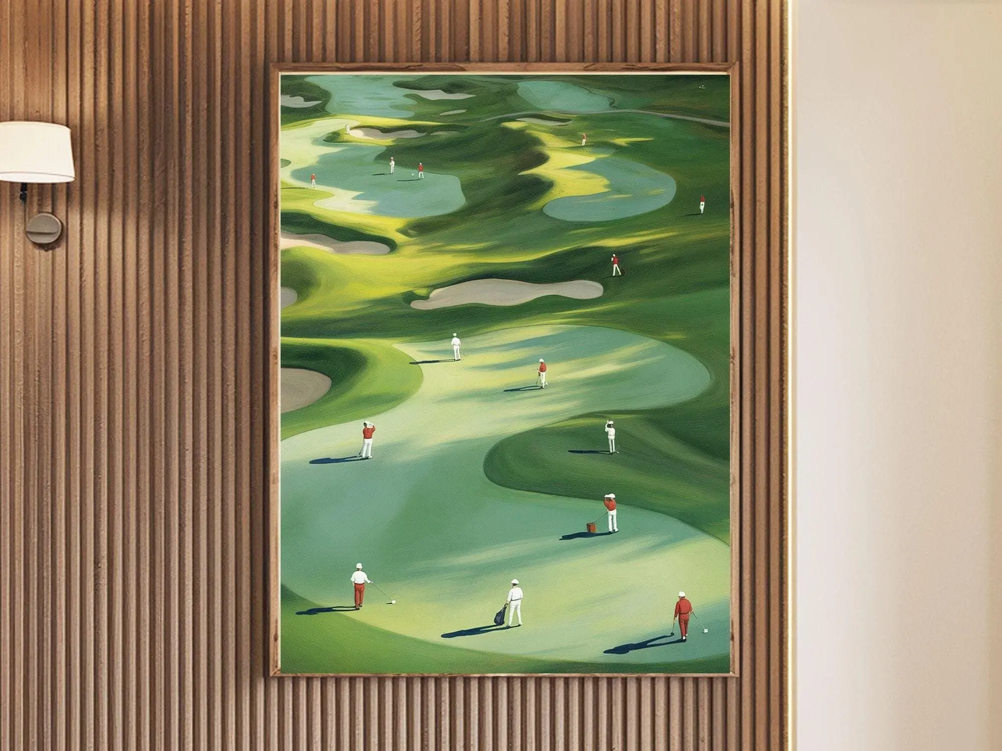 [Sale Up To 30%][Unframed] Minimalist Golf Print Tiny Golfers Wall Decor Vintage Green Sports Poster Abstract Gift for Golf Lovers