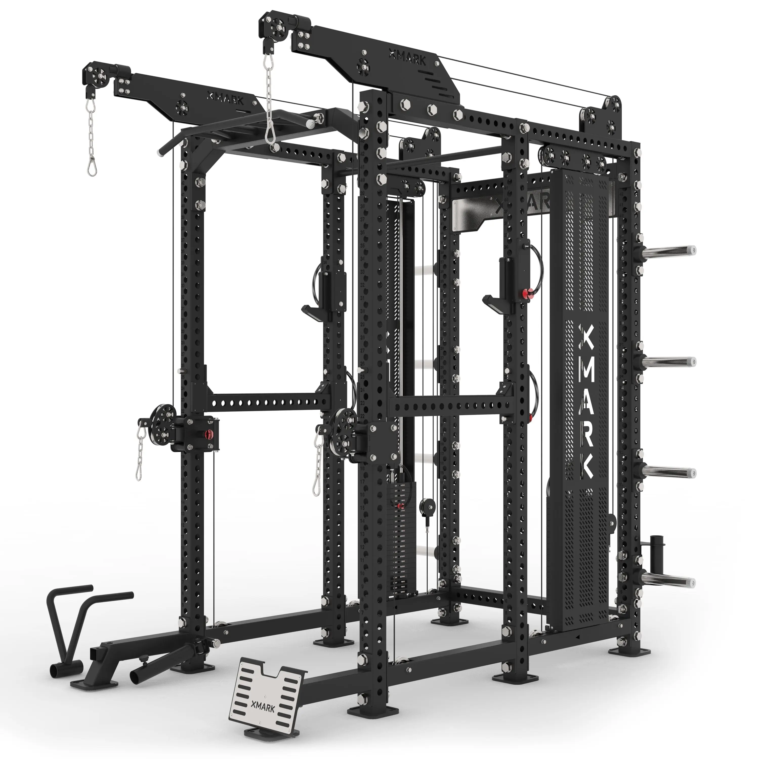 XMark Commercial Power Rack with Pulley System – Heavy-Duty Strength Training Cage