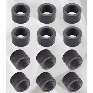 12-Pack Combo: 6 x 5/8x24 Thread Protectors & 6 x 1/2x28 Thread Protectors - Durable, Protective & Easy to Install