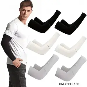 Unisex's Solid Color Sun Protection Arm Sleeves, 1/3 Pairs Breathable Elbow Support, Elbow Brace, LINGPENG High Elasticity Arm Sleeves, Arm Compression Sleeves for Outdoor Sports, Sports & Outdoor Accessories