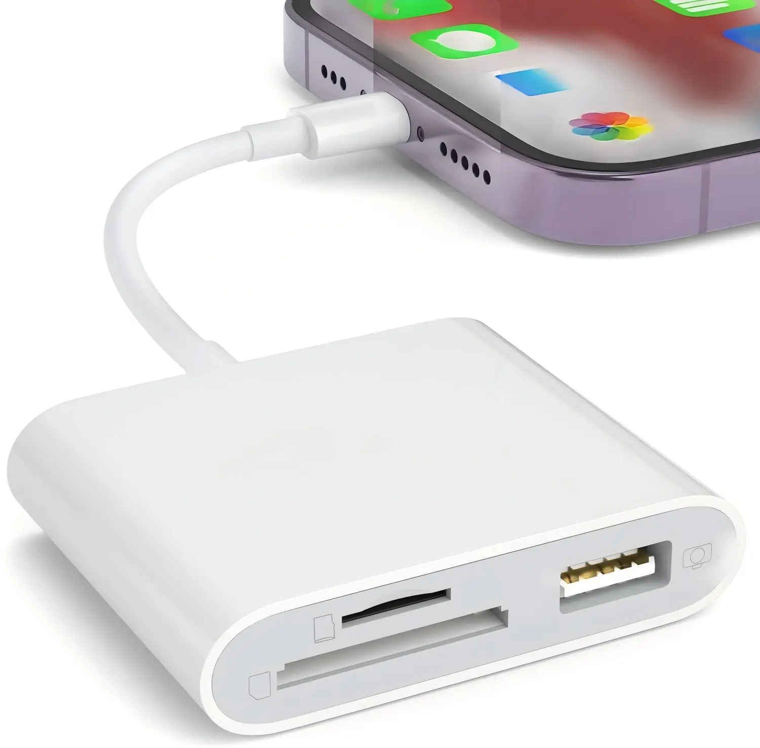 USB C SD Card Reader, USB C to SD Card for iPhone 15 16/iPad/Mac/Laptop, USB-C/Type C Memory Card Adapter for iMac, iPad Pro Air Mini, MacBook Pro Air,Galaxy,MicroSD/SD