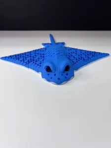 3D printed blue stingray-Use as stress relief