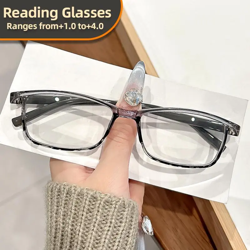 Retro Rectangle Frame Reading Glasses, Clear Lenses Eyeglasses for Women & Men, Fashion Eyeglasses for Work, Daily Clothing Decor, Perfect for Student Daily Use, Stylish Square Frames, Square Frames, Fashion Eyewear
