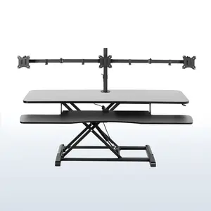 Extra Large Desk Riser with Triple Monitor Mount - 21.5" to 27" Screens