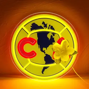 Football Team Logo，Neon Sign for Wall Decor，LED Neon Lights for Bedroom、Man Cave，Birthday、Christmas Gifts for Boys