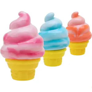 Ice Cream Squeeze Squishy Slow Rebound Sensory Fidget Toy Stress Relief Easter Basket Stuffers Party Favors Soft Safe for Kids in Vibrant Colors