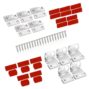 10 Pack Cabinet ,  Door Buckle Peel and Stick, Using Noise Free, Adhesive Cabinet Latch for Kitchen Cupboard Wardrobe Closet Cabinet Door Drawer Latch