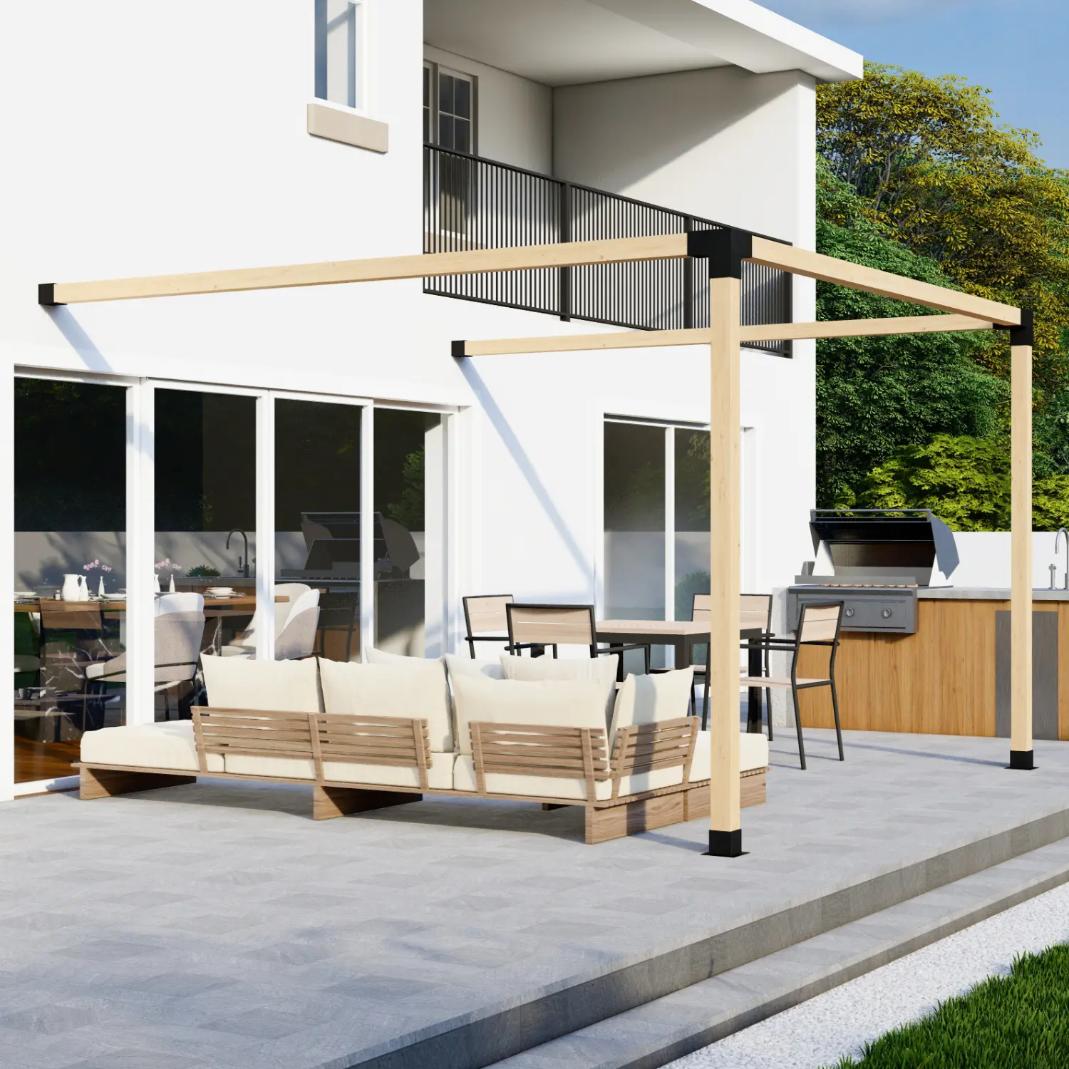 Basic Pergola Frame Kit - Any Size Pergola