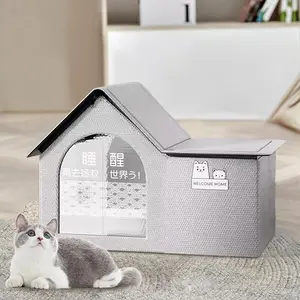 Foldable All-Season Pet House for Cats & Dogs - Indoor/Outdoor Shelter with Durable Design, Suitable for Small, Medium & Large Pets