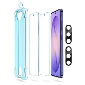 Auto-Alignment OneTouch for Samsung Galaxy S26 Ultra 6.9" Screen Protector + Camera Lens Protector, Tempered Glass, 30 seconds Installation, Bubble Free, Case Friendly, Anti-Scratch [2+2 Pack]-USA