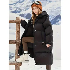 Girls' & Unisex Winter Hooded Coat - Thickened Full-Zip Jacket with Full-Length Zipper Closure, Loose Fit Long Coat Skiing, Snowboarding, Outdoor - Warm Cold Weather Outerwear (hand Wash/dry Clean) - Ideal Girls & Boys