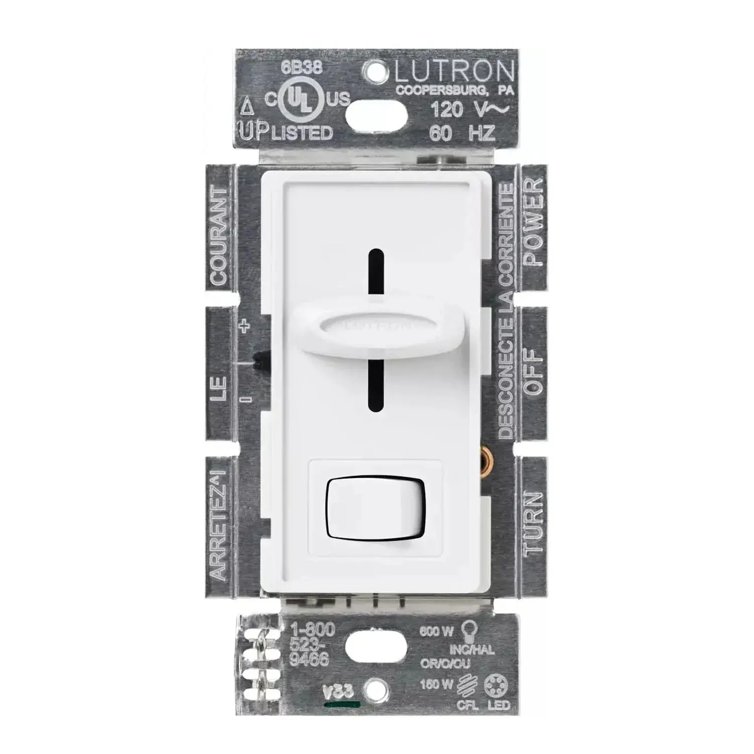 Skylark LED+ Dimmer Switch, 150-Watt, Single Pole or 3-Way, White