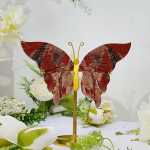 Crystal Butterfly (Red Jasper) – Transformation, Joy, Home Décor & Gift