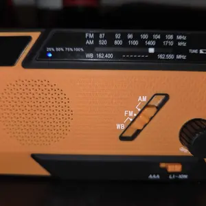 2000mAh Solar Hand Crank Weather Emergency radio Radio, AM/FM/NOAA, Flashlight & SOS Alarm for Hurricane Preparedness & Outdoor Emergencies winter storm