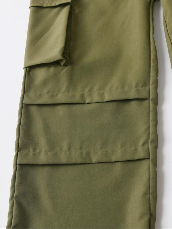 Teen Girls 2 Piece Set Casual Fashion Streetwear, Fleece Long Sleeve Hoodie Top & Wide Leg Work Pants, Fall Winter