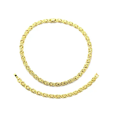 COD#2029  Heart Shaped Women's Necklace - 18 Inch , set with zircon is 20 inches Fashion Accessory