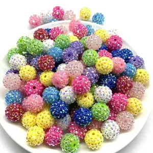 Ltty--P29-16mm/18mm/20mm Flat Rhinestone Bayberry Beads(3-4pcs per bag)