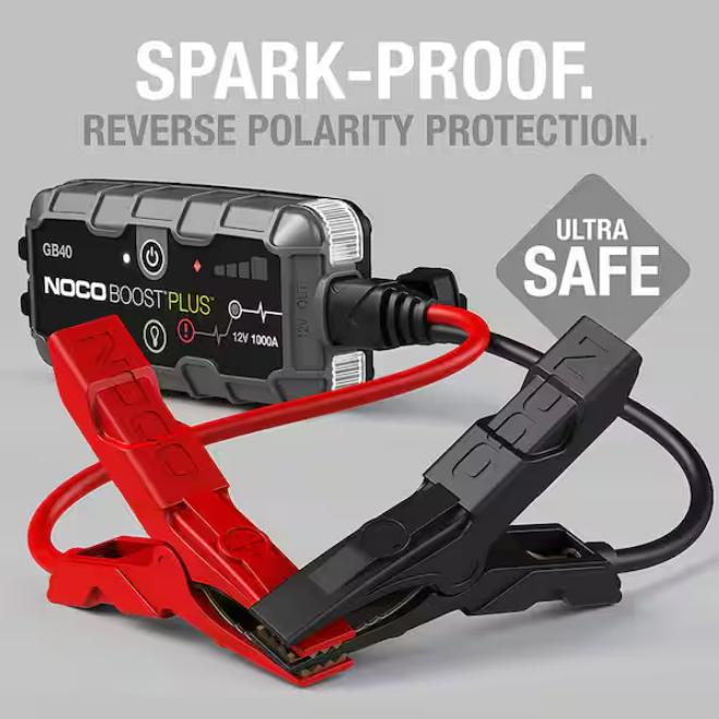 NOCO GB40 1000 Amp 12-Volt Lithium Jump Starter – Portable Jump Starter Device