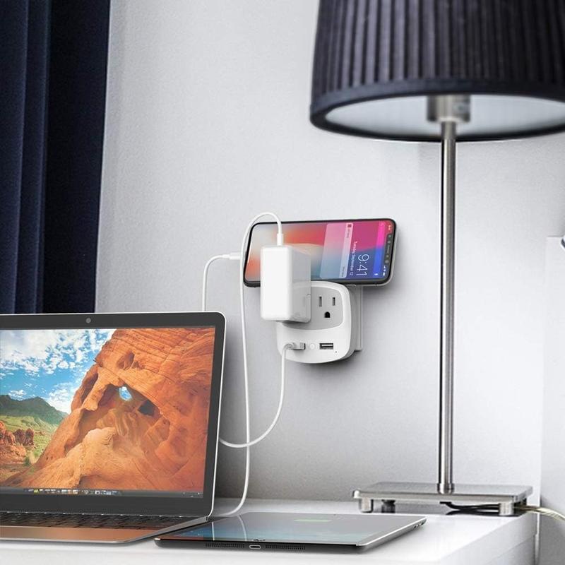 F-APT21  FEuropean Travel Plug Adapter Converter, International Power Plug Converter with 2 USB, Type C Outlet Adaptor Charger for US to Most of Europe EU Iceland Spain Italy France Germany