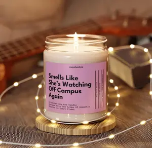 Smells Like Shes Watching Off Campus, Off Campus Merch, Graham Gift, Hockey Romance Candle, Briar University, Hockey Romance Candle, Bookish Candle, Romance Reader Gift, Hockey Book Lover Gift, Sports Romance Gift, Reading Candle, Book Lover Candle