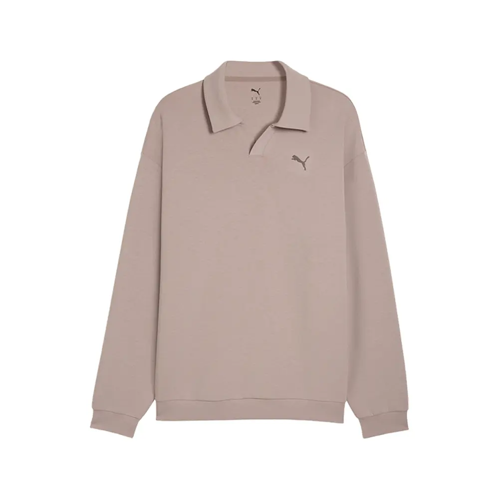 PUMA Mens Cloudspun Long Sleeve Shirt Casual Casual - Beige