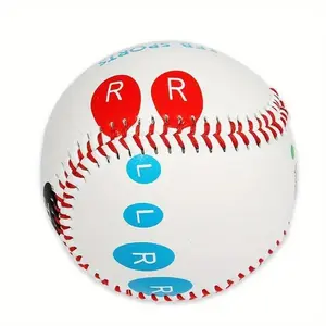 9-Inch Standard Baseball for Kids and Teens, Soft and Hard Baseballs for Training and Games, Includes Finger Placement Markers