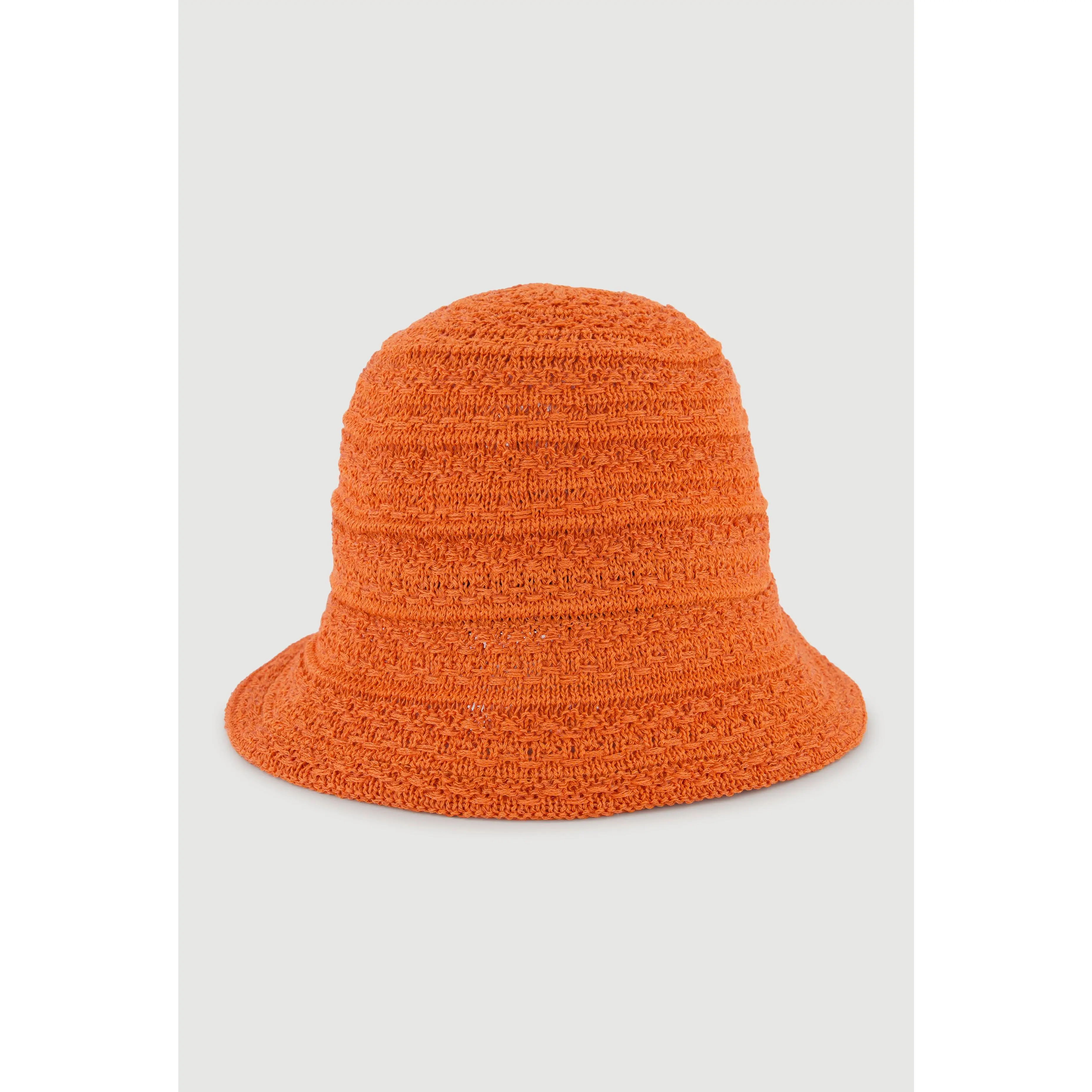 Bow Detail Crochet Bucket Hat