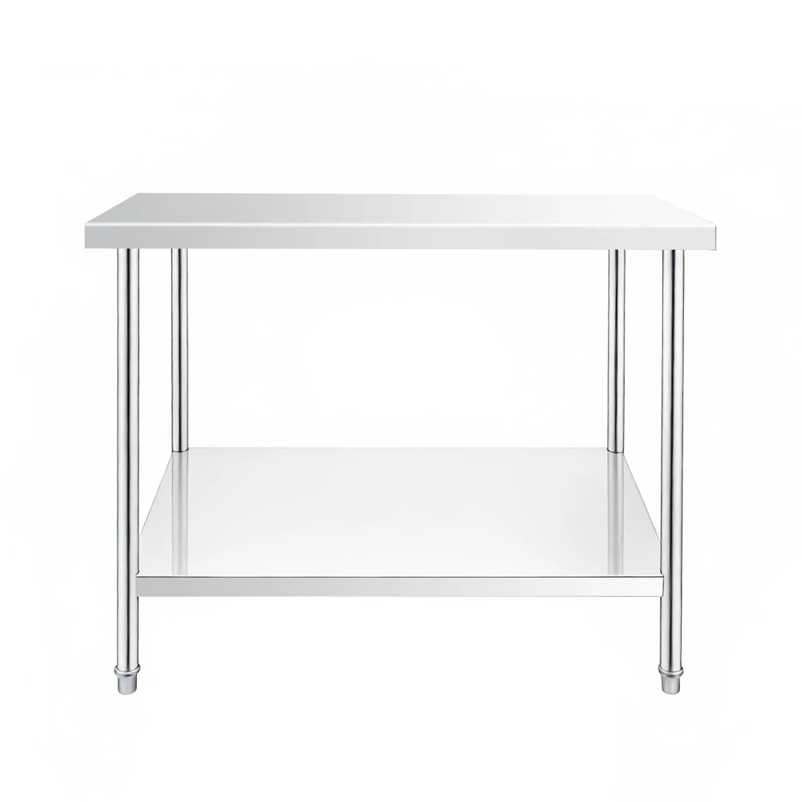 Heavy Duty 30in Rectangular Food-Grade Stainless Steel Commercial Kitchen Prep Table Workbench, 48.03x29.92x33.46in Metal Single Unit, Easy Install for Home Cooks, Kitchens, Bathrooms