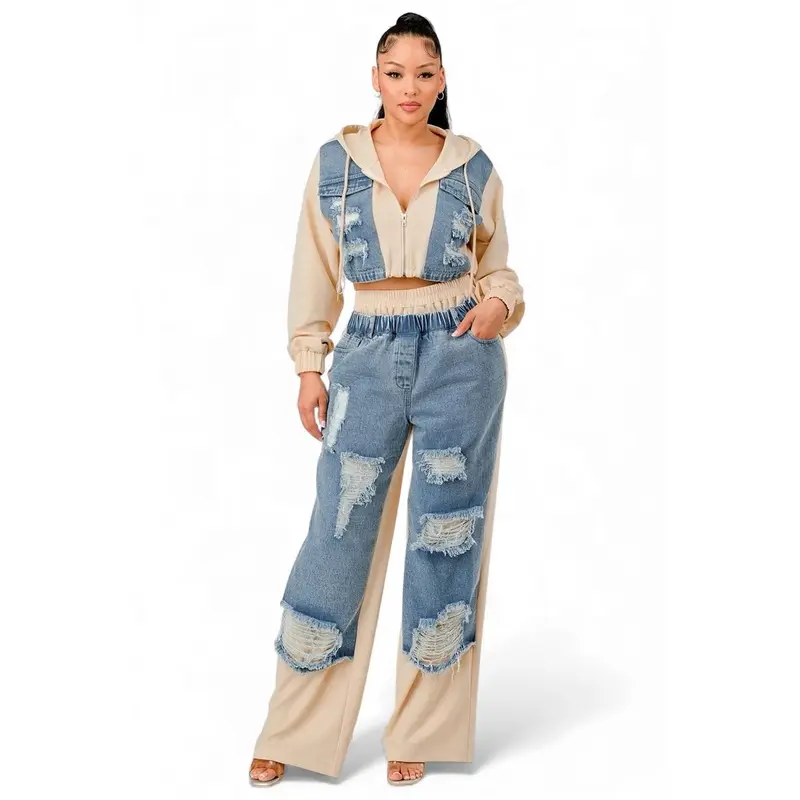 white christmas dresses ABC 123 DENIM MAXI DRESS – AKIRA main image 1