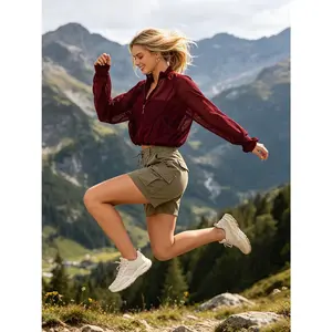 Women's Mesh See-Through Zip-Up Jacket, High Neck Long Sleeve Athletic Top With Pockets, Breathable Lightweight Cover-Up For Running, Gym & Outdoor Activities