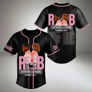 [Baseball Jersey] Raymond CBrown R&B Tour Baseball Jersey, The R&B Tour Shirt, Hip Hop Concert Jersey, RnB Fan Apparel, Streetwear Music Shirt, R&B Tour 2026 Jersey, CBrown and U, Raymond and Brown R&B World Tour Shirts