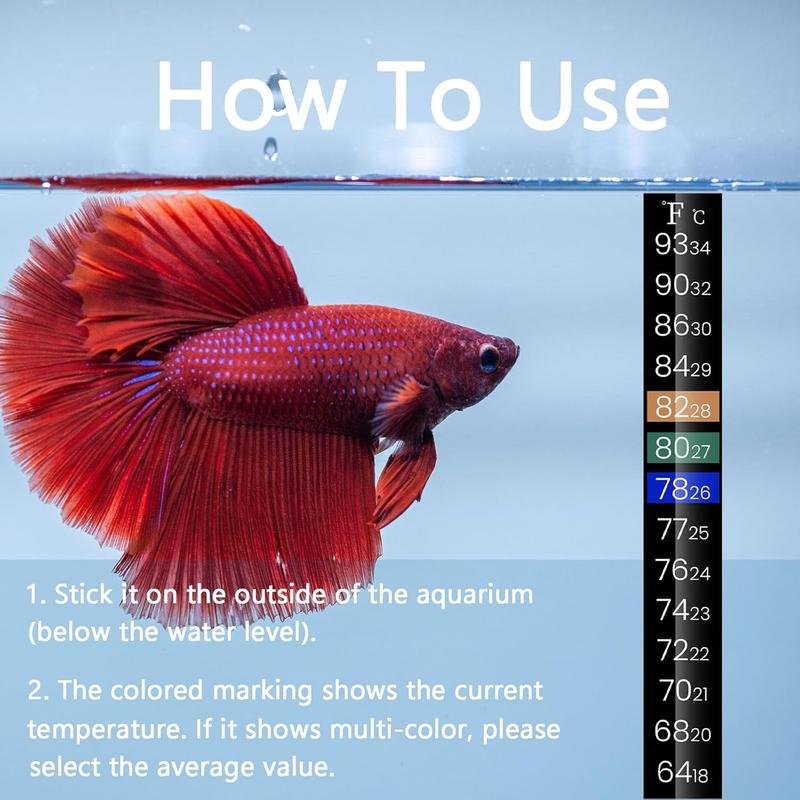 Aquarium Heater, 25W Small Betta Fish Tank Heater, Mini Preset Water Thermostat with a Thermometer