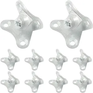 10Pcs Removable Corner Brace Bracket, Butterfly Corner Code Right Angle Support Shelf Bracket with Stainless Steel Screws for Wood