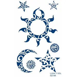 LUNA Y SOL realistic temporary tattoo GZ186