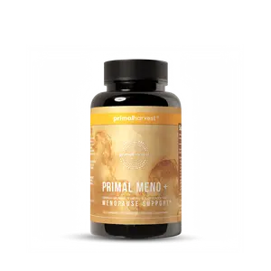 Primal Meno+ Natural Menopause Support – Hormone-Free Relief with Siberian Rhubarb, Saffron & 9 Herbal Extracts