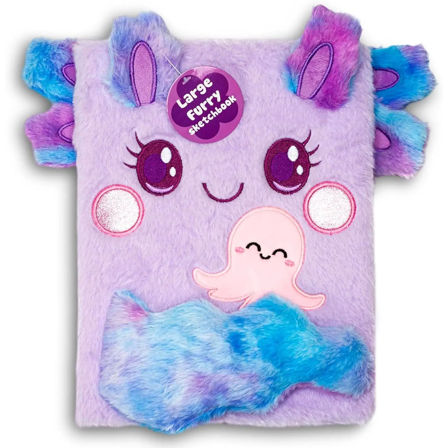 Fuzzy Sketch Book: Personalized Artist Sketchbook: Sketching, Drawing and Creative Doodling. Notebook and Sketchbook to Draw and Journal (Axolotl)