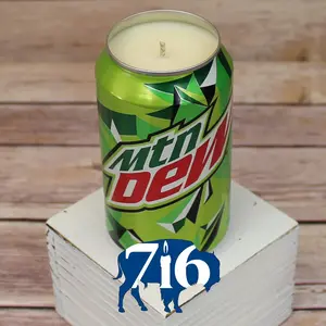 716 Candle Co Soy Candle - Mountain Dew Soda Pop Can Soy Wax Candle with Mt Dew