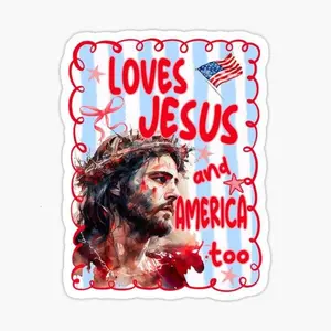 Love Jesus In America Sticker