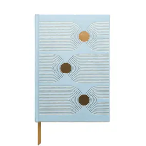 Hard Cover Suede Cloth Journal With Pocket - Arch Dot