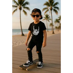 ROCKER HAND BLACK TEE- YOUTH