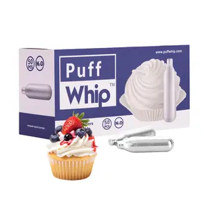 Whipped  Cream  Charger 8 Gram Nitrous Oxide Cartridges N2O Whipped Cream Chargers 50-Pack