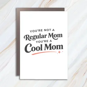 Funny Mom Greeting Card, Cool Mom Birthday Card, In My Mom Era, Mother's Day Card From Daughter MC100