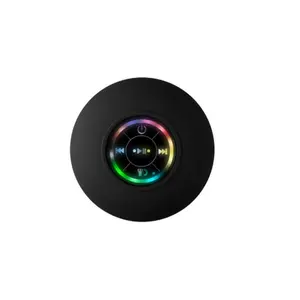 Portable Four-Level New Audio Mobile Phone Light-Emitting Small Bluetooth Audio Mini Waterproof Speaker for Smartphone Black 0.15